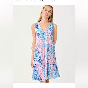 Lilly Pulitzer Lorina Swing Dress in Crew Blue Tiny Kaleidoscope